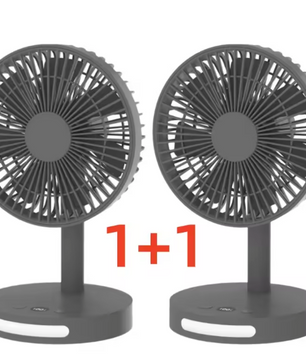 Draagbare USB Ventilator 3600mAh – Stille Bureau Ventilator met 5 Snelheden en Nachtlamp