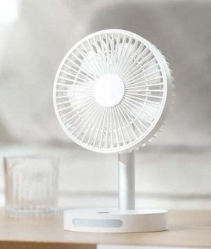 Draagbare USB Ventilator 3600mAh – Stille Bureau Ventilator met 5 Snelheden en Nachtlamp