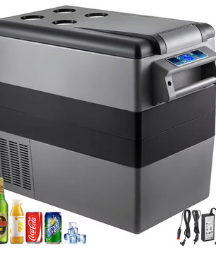 Auto Koelbox 55L – Compressor Koelkast met Vriesfunctie 12V/220V voor Camping en Reizen