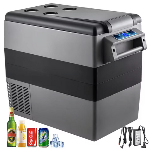Auto Koelbox 55L – Compressor Koelkast met Vriesfunctie 12V/220V voor Camping en Reizen