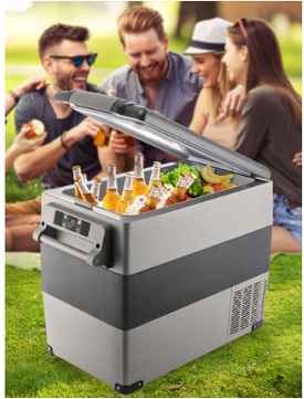 Auto Koelbox 55L – Compressor Koelkast met Vriesfunctie 12V/220V voor Camping en Reizen