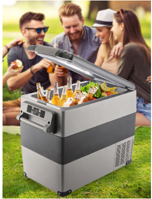 Auto Koelbox 55L – Compressor Koelkast met Vriesfunctie 12V/220V voor Camping en Reizen