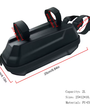 Waterdichte Scooter Stuurtas 2L – EVA Hard Shell Opbergtas met Snelle Bevestiging voor Fiets en Step
