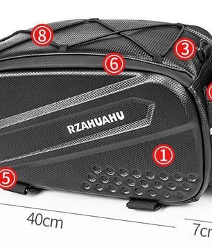 Fietstas Achterdrager Groot – Waterdichte Hard Shell Bag met Schouderband en Opbergvakken