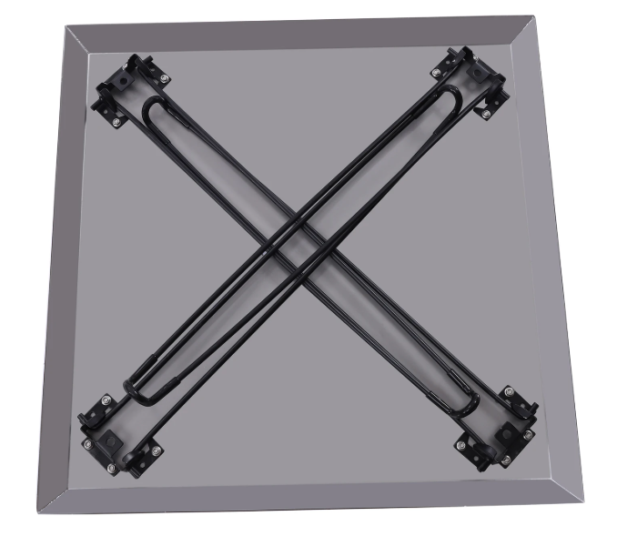 Fire Pit Heat Deflector 61 cm – RVS Warmteverdeler met Handvat voor Vuurkorf en Buitenhaard