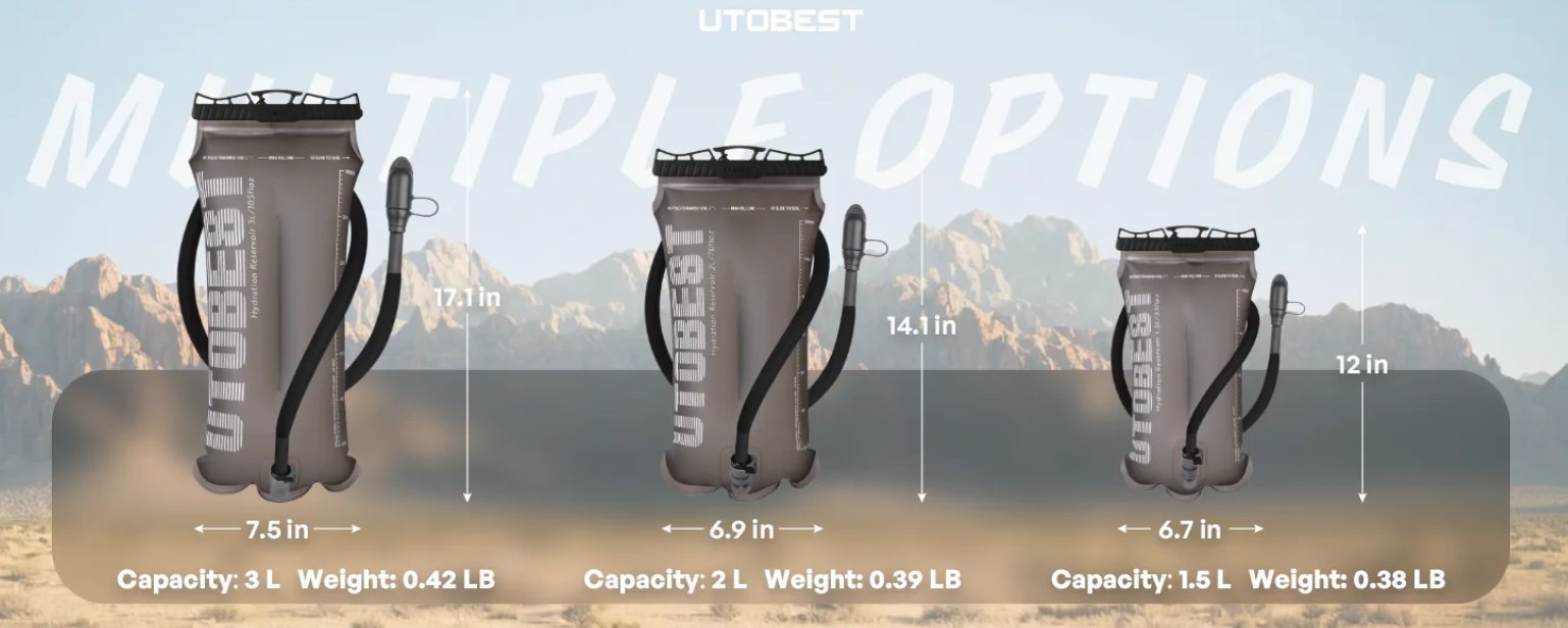 Hydratatie Waterzak 1.5L/2L/3L – Drinkreservoir met Slang voor Fietsen, Hardlopen en Outdoor