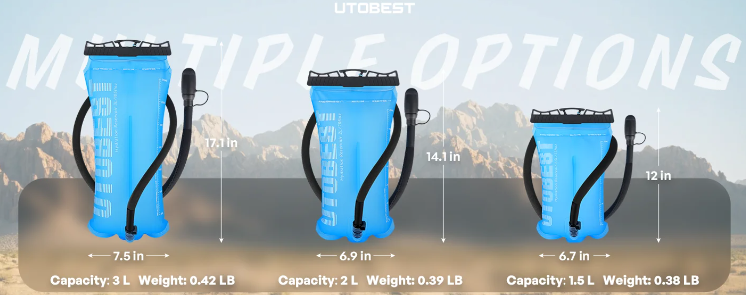 Hydratatie Waterzak 1.5L/2L/3L – Drinkreservoir met Slang voor Fietsen, Hardlopen en Outdoor