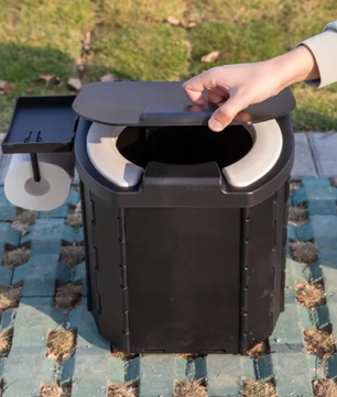 Opvouwbaar Camping Toilet – Draagbaar Reistoilet met Zachte Zitting en Anti-Geursysteem