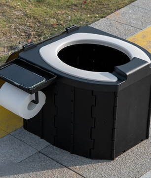 Opvouwbaar Camping Toilet – Draagbaar Reistoilet met Zachte Zitting en Anti-Geursysteem