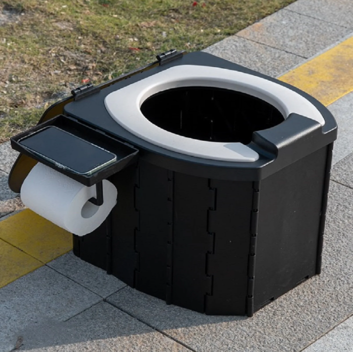 Opvouwbaar Camping Toilet – Draagbaar Reistoilet met Zachte Zitting en Anti-Geursysteem