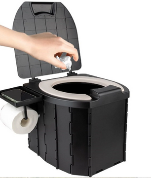 Opvouwbaar Camping Toilet – Draagbaar Reistoilet met Zachte Zitting en Anti-Geursysteem