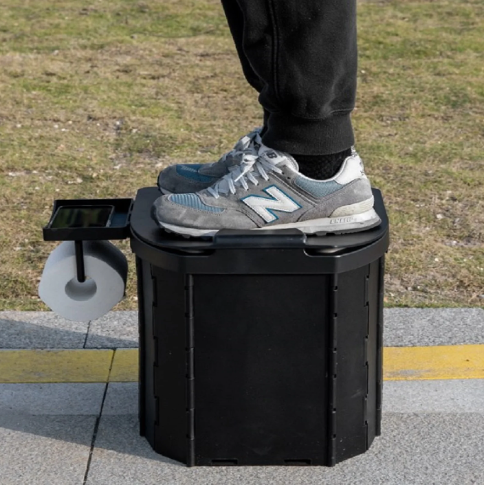 Opvouwbaar Camping Toilet – Draagbaar Reistoilet met Zachte Zitting en Anti-Geursysteem