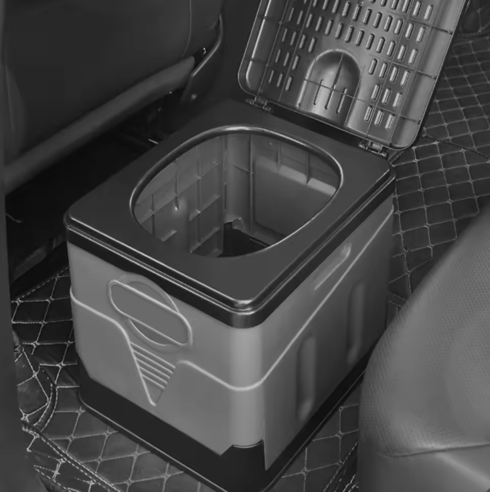 Opvouwbaar Camping Toilet – Draagbaar Auto Toilet met Afvalzakken en Opbergfunctie