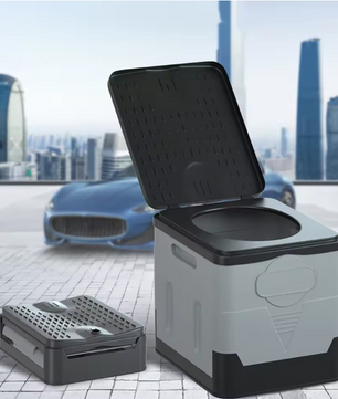 Opvouwbaar Camping Toilet – Draagbaar Auto Toilet met Afvalzakken en Opbergfunctie