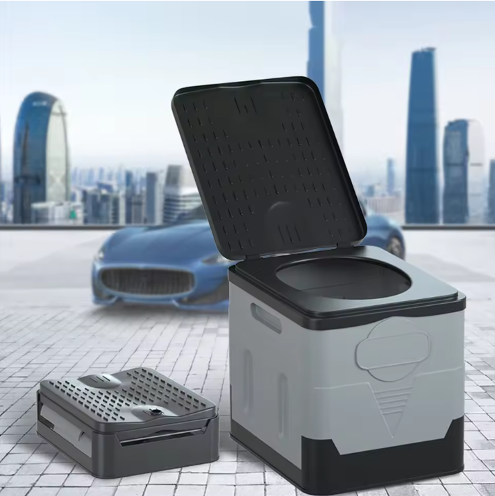 Opvouwbaar Camping Toilet – Draagbaar Auto Toilet met Afvalzakken en Opbergfunctie