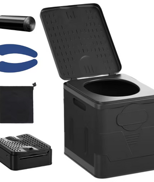 Opvouwbaar Camping Toilet – Draagbaar Auto Toilet met Afvalzakken en Opbergfunctie