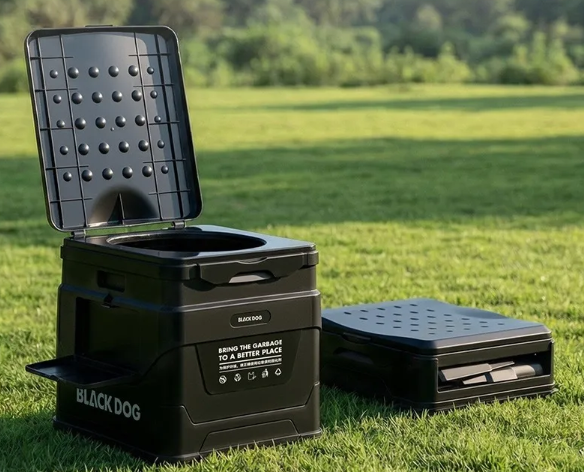 Opvouwbaar Camping Toilet – Draagbaar Auto Toilet met Geurdichte Sluiting en Compact Design