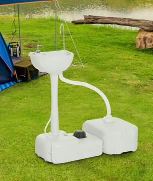 Draagbare Camping Wasbak – Outdoor Wastafel met Watertank, Afvaltank en Zeeppomp