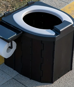 Opvouwbaar Camping Toilet – Draagbaar Reistoilet met Zachte Zitting en Anti-Geursysteem