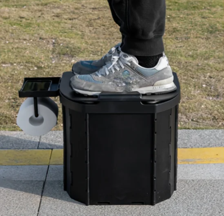 Opvouwbaar Camping Toilet – Draagbaar Reistoilet met Zachte Zitting en Anti-Geursysteem