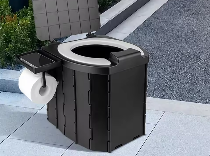 Opvouwbaar Camping Toilet – Draagbaar Reistoilet met Zachte Zitting en Anti-Geursysteem