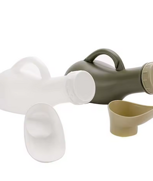 Draagbare Urinefles 1000ml – Unisex Plasfles met Trechter en Lekvrije Dop voor Camping en Reizen