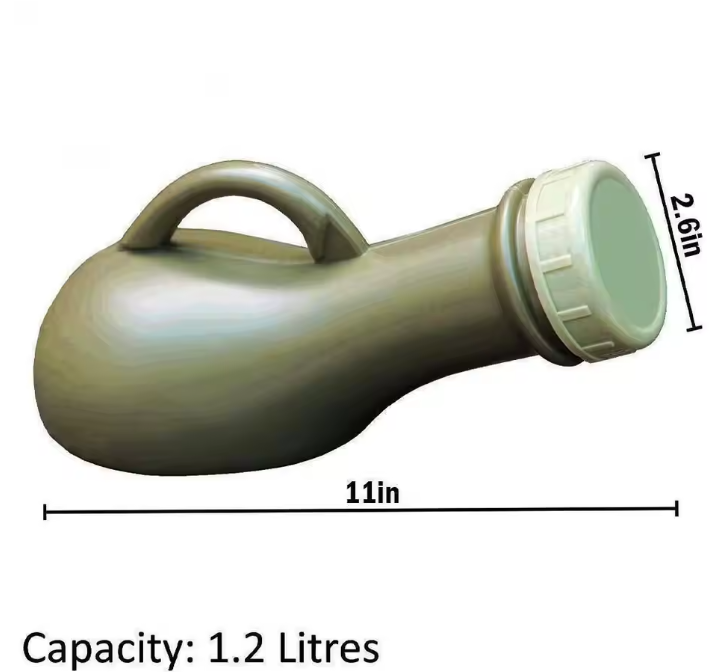 Draagbare Urinefles 1000ml – Unisex Plasfles met Trechter en Lekvrije Dop voor Camping en Reizen