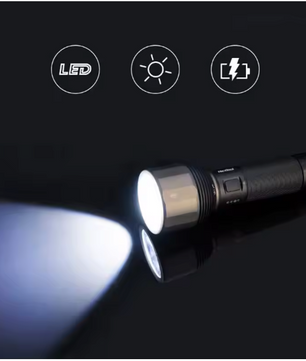 Krachtige LED Zaklamp 2000 Lumen – Oplaadbare Waterdichte Torch met 5 Modi voor Outdoor en Noodgebruik