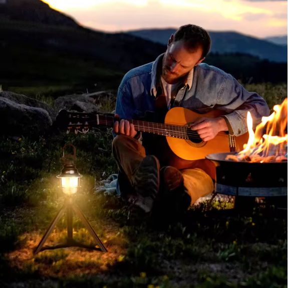 Dimbare LED Camping Lamp – Retro Tentlamp met USB-C Opladen en Warm/Koud Licht