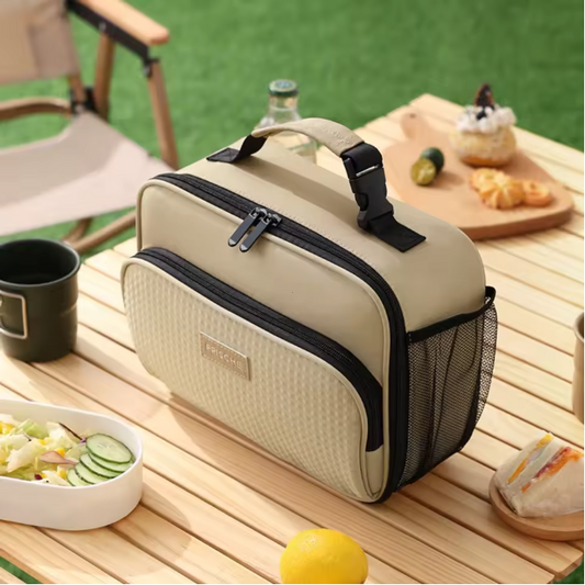 Geïsoleerde Lunch Tas – Compacte Bento Koeltas met Aluminium Binnenlaag voor Werk en School