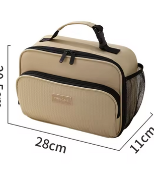 Geïsoleerde Lunch Tas – Compacte Bento Koeltas met Aluminium Binnenlaag voor Werk en School