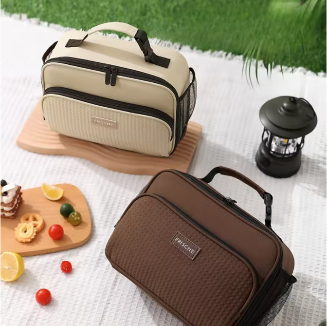 Geïsoleerde Lunch Tas – Compacte Bento Koeltas met Aluminium Binnenlaag voor Werk en School