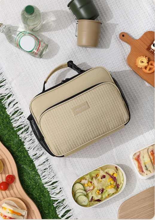 Geïsoleerde Lunch Tas – Compacte Bento Koeltas met Aluminium Binnenlaag voor Werk en School