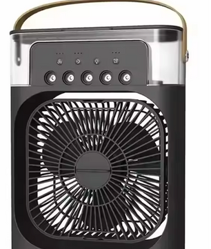 Draagbare Aircooler Ventilator – 3-in-1 Luchtkoeler, Luchtbevochtiger en Mist Fan met LED Verlichting