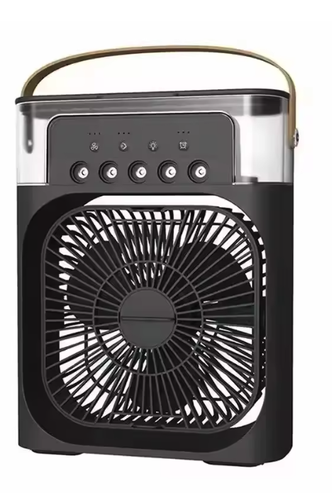 Draagbare Aircooler Ventilator – 3-in-1 Luchtkoeler, Luchtbevochtiger en Mist Fan met LED Verlichting