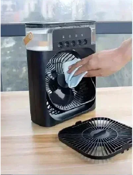 Draagbare Aircooler Ventilator – 3-in-1 Luchtkoeler, Luchtbevochtiger en Mist Fan met LED Verlichting