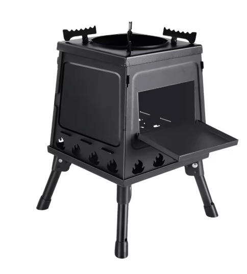 Opvouwbaar Camping Kooktoestel – Houtgestookte Stove van Carbon Staal met Draagtas voor Outdoor