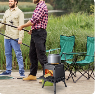 Opvouwbaar Camping Kooktoestel – Houtgestookte Stove van Carbon Staal met Draagtas voor Outdoor