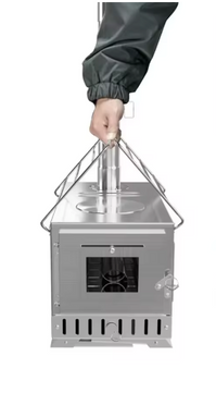 Camping Houtkachel met Schoorsteen – RVS Tentkachel voor Verwarming en Koken Outdoor