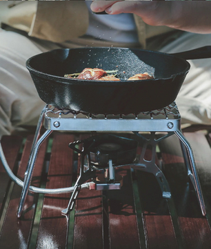 Opvouwbaar BBQ Grill Rek – RVS Mini Barbecue Stand voor Camping en Outdoor