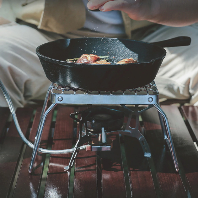 Opvouwbaar BBQ Grill Rek – RVS Mini Barbecue Stand voor Camping en Outdoor