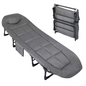Opvouwbaar Camping Bed – Draagbare Veldbed met Matras en Kussen voor Outdoor en Indoor