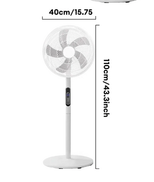 Staande Ventilator 40 cm – Elektrische Vloerventilator met Afstandsbediening en Timer