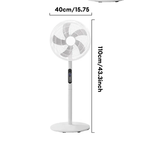 Staande Ventilator 40 cm – Elektrische Vloerventilator met Afstandsbediening en Timer