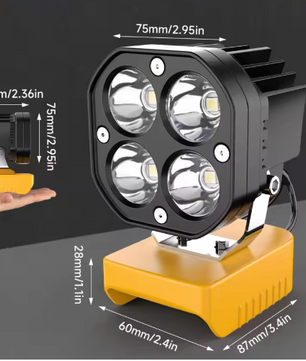Krachtige LED Werklamp 40W 6000LM – Draagbare Camping Lamp op Accu voor Outdoor en Werkplaats