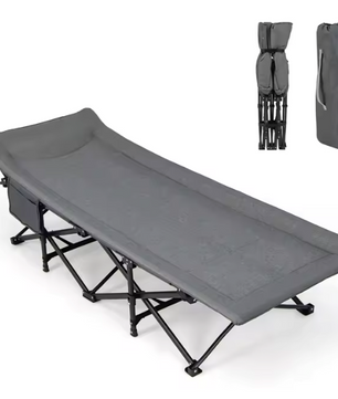 Opvouwbaar Camping Bed – Veldbed met Matras en Kussen tot 200 kg Belastbaar
