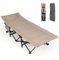 Opvouwbaar Camping Bed – Veldbed met Matras en Kussen tot 200 kg Belastbaar