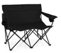 2-Persoons Camping Stoel – Opvouwbare Campingbank met Bekerhouders en Draagtas, 300 kg Belastbaar