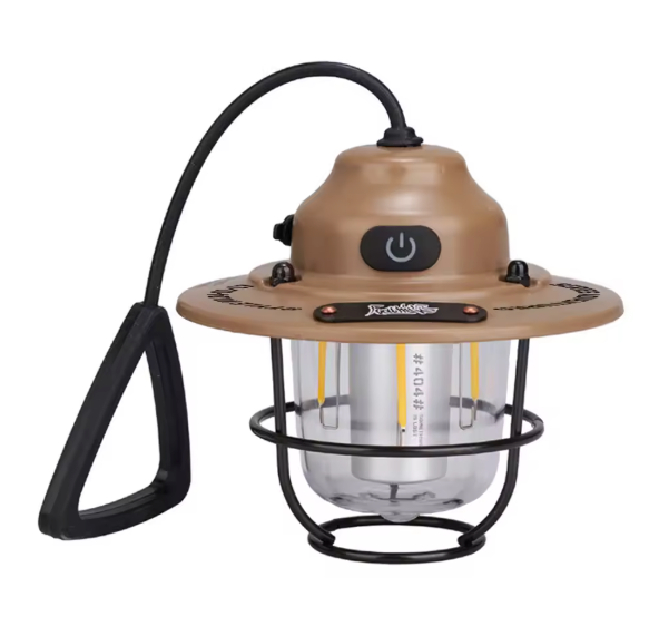Retro LED Camping Lamp – Dimbare Lantaarn met USB-C en 4 Lichtstanden, Waterdicht