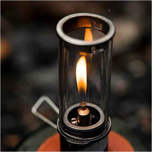 Camping Gas Lamp – Draagbare Butaan Lantaarn met Regelbare Vlam en Windbescherming
